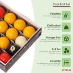 UK Regulation Full Size 16 Red & Yellow 8 Ball Set - Image 5