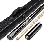 JIANYING 3/4 Jointed Snooker Pool Cue Stick with Extension Accessories Hard Case