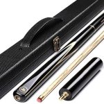JIANYING 3/4 Jointed Snooker Pool Cue Stick with Extension Accessories Hard Case