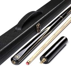 JIANYING 3/4 Jointed Snooker Pool Cue Stick with Extension Accessories Hard Case
