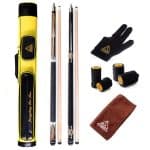 CUESOUL Professional Pool Cue Stick Set – 2 Cue Sticks Packed in 2x2 Hard Pool Cue Case