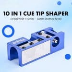 10 In 1 Cue Tip Shaper Repairable 9.5mm - 14mm Leather Head - Image 2