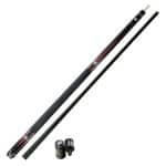 Crical 1/2 Split Carbon Fiber Professional Pool Cue Stick, 12.4mm Tip