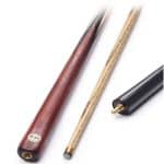 JianYing 57" Red Lotus Cassia Snooker Cue Stick (10.2-10.3mm) with Extender and Case Set