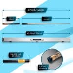 Cue-King Premier 300 57" 9.5mm Snooker & Pool Cue with Aluminium Case and Telescopic Extension - Image 7