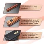 Cue-King Premier 400 Handmade 57" Snooker And Pool Cue, 18oz, 3/4 Jointed 9.5mm Tip, With Zebra Wood, Hard Case, Extension, And Microfiber Cue Towel - Image 3