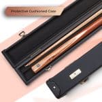 Cue-King Premier 400 Handmade 57" Snooker And Pool Cue, 18oz, 3/4 Jointed 9.5mm Tip, With Zebra Wood, Hard Case, Extension, And Microfiber Cue Towel - Image 7