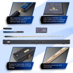 Cue-King Pro Series 001 57" 19oz Snooker/Pool Cue, 9.5mm Tip, 3/4 Joint, Case, and Extension - Image 8