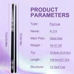 Professional Carbon 1/2 Pool Cue 10.5mm with Purple Diamond Design - Image 5