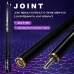 Professional Carbon 1/2 Pool Cue 10.5mm with Purple Diamond Design - Image 3