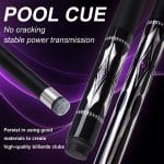 Professional Carbon 1/2 Pool Cue 10.5mm with Purple Diamond Design - Image 2